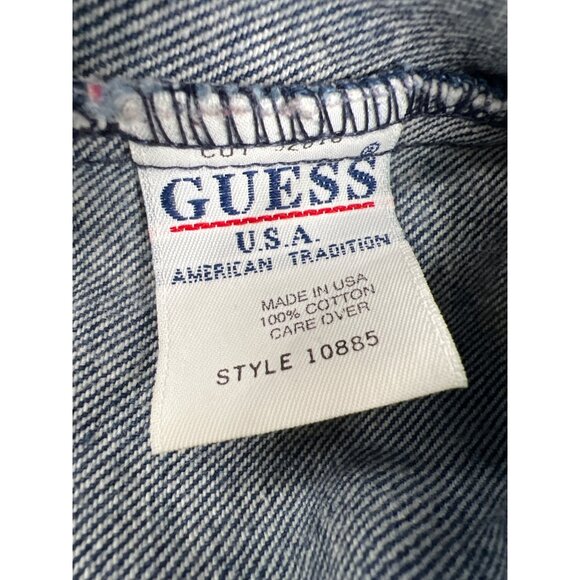 Guess Women's Denim Jacket Medium Blue Button-Front Long Sleeve - Picture 5 of 6